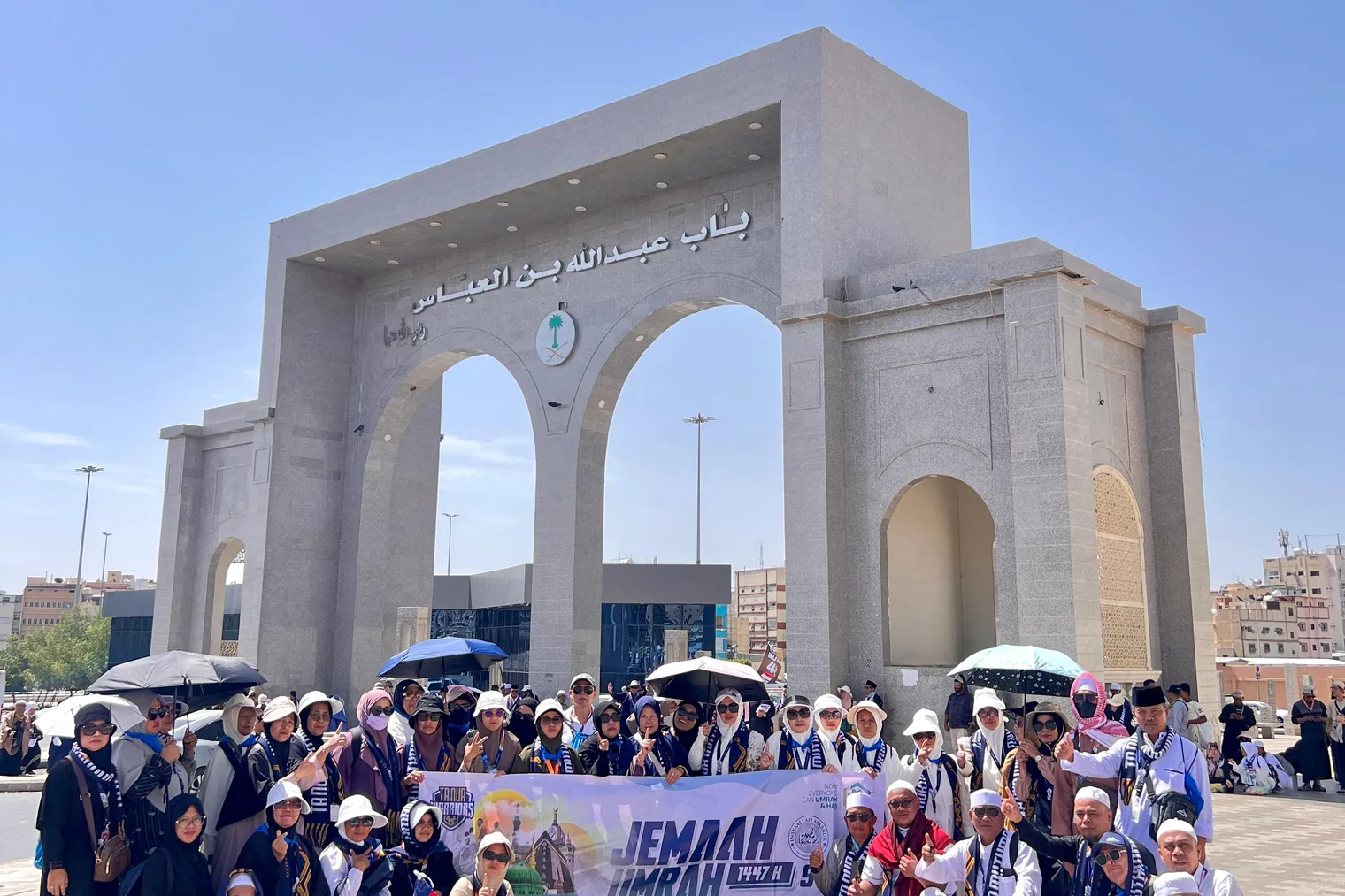 Rombongan jamaah Tanur di Gerbang Abdullah bin Abbas, Thaif